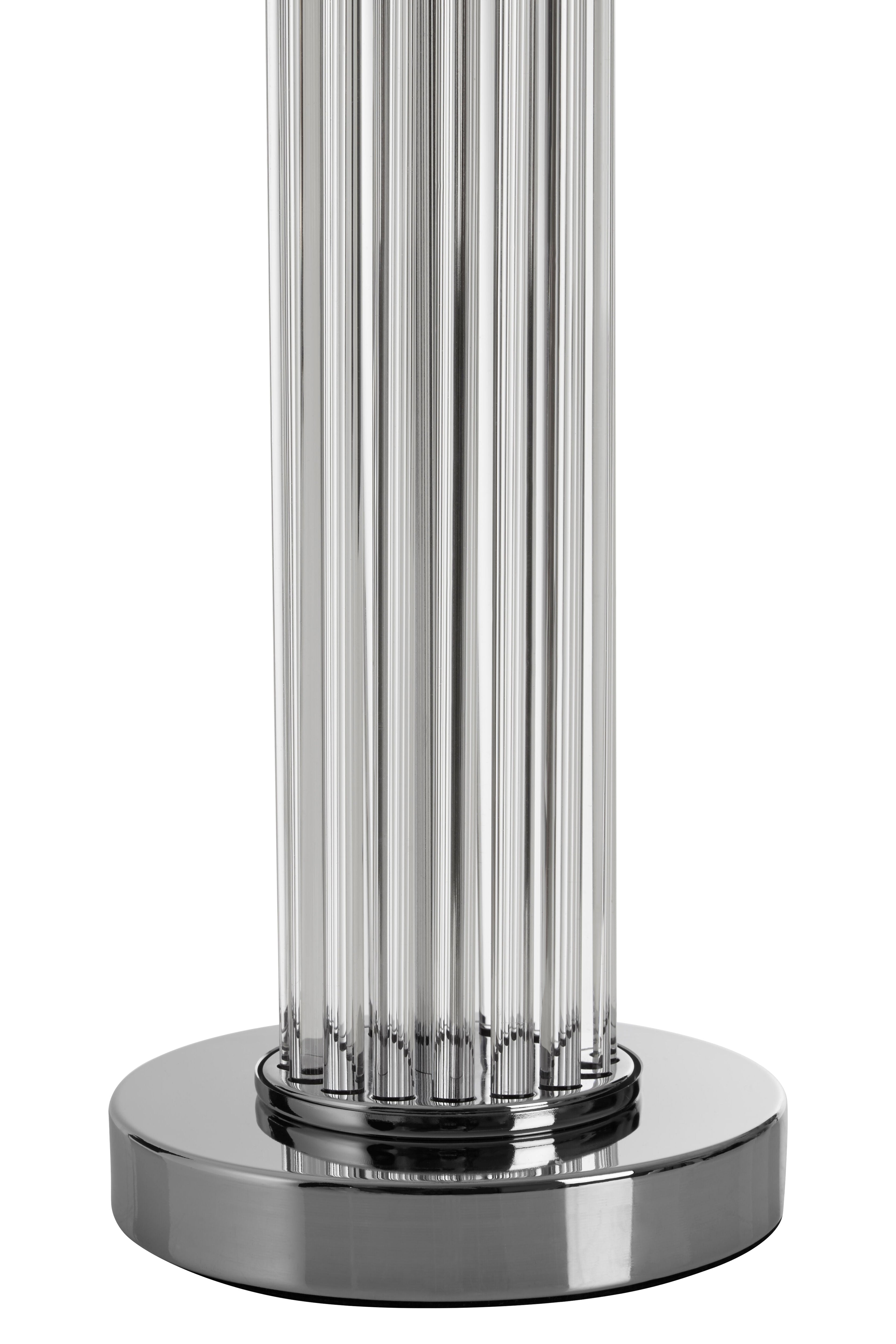 Doni Fluted Glass & Chrome Table Lamp